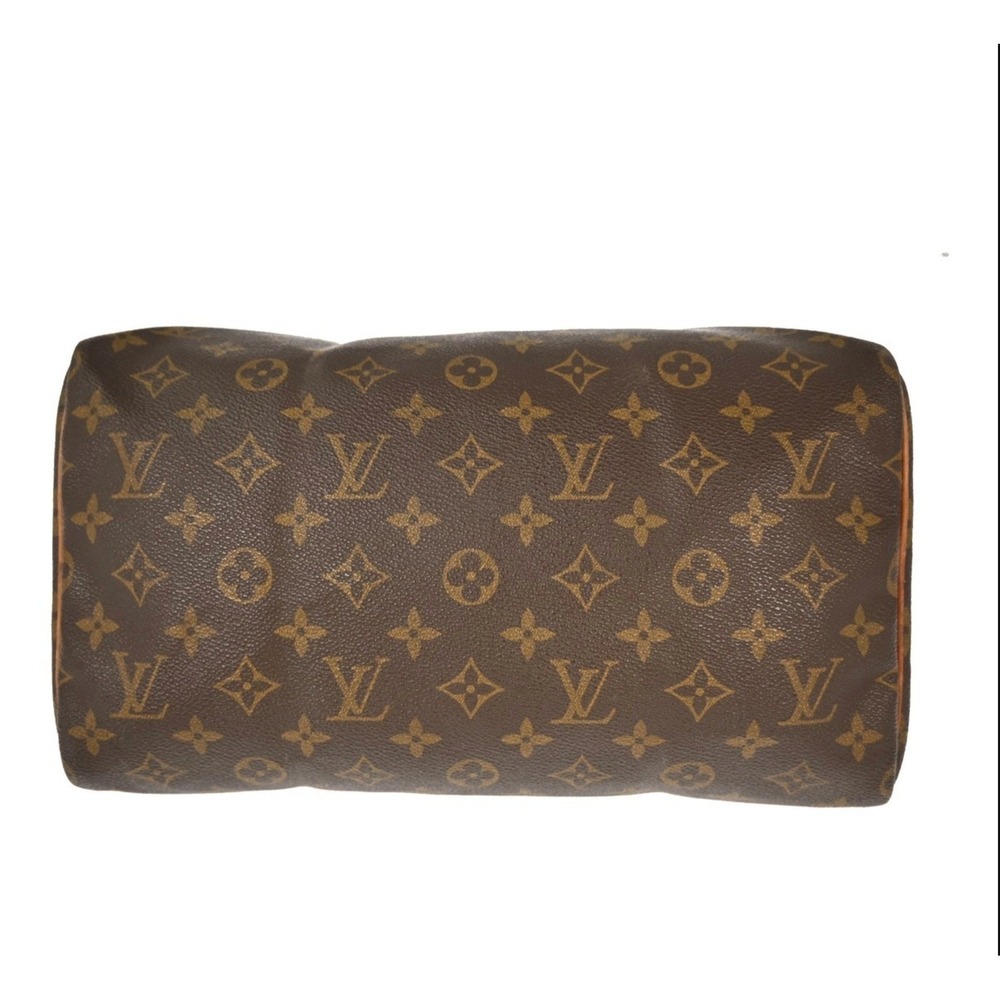 LOUIS VUITTON Vintage Speedy 30 Handbag Brown Canvas Leather Trim Authenticated - Picture 3 of 9